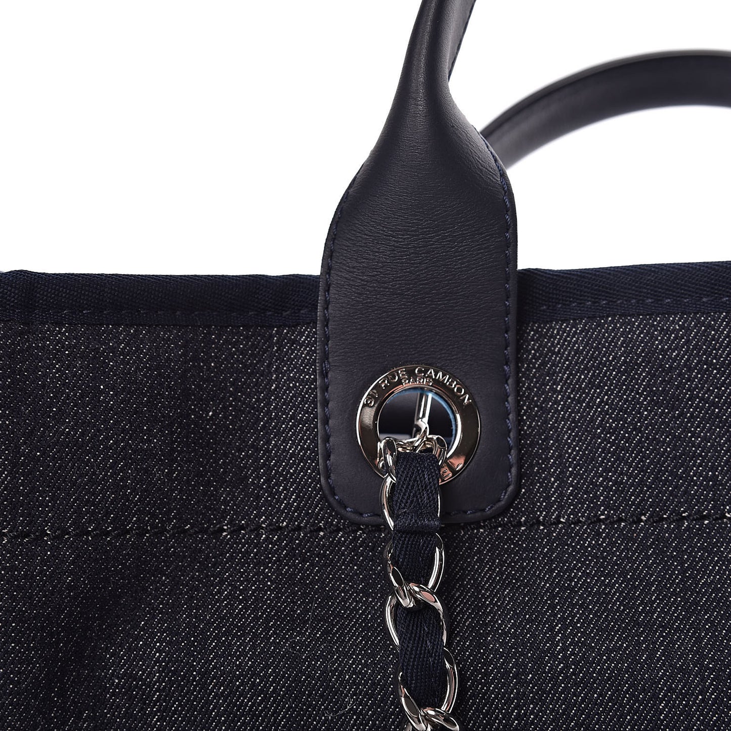 Denim Large Deauville Tote Dark Blue