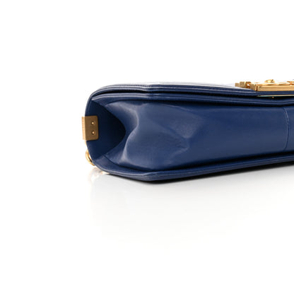 Chanel Lambskin Quilted Medium Boy Flap Blue 9 of 16