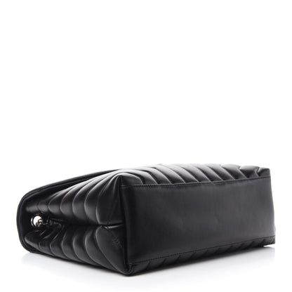Saint Laurent Calfskin Y Quilted Monogram Medium Loulou Chain Satchel Black 4 of 11