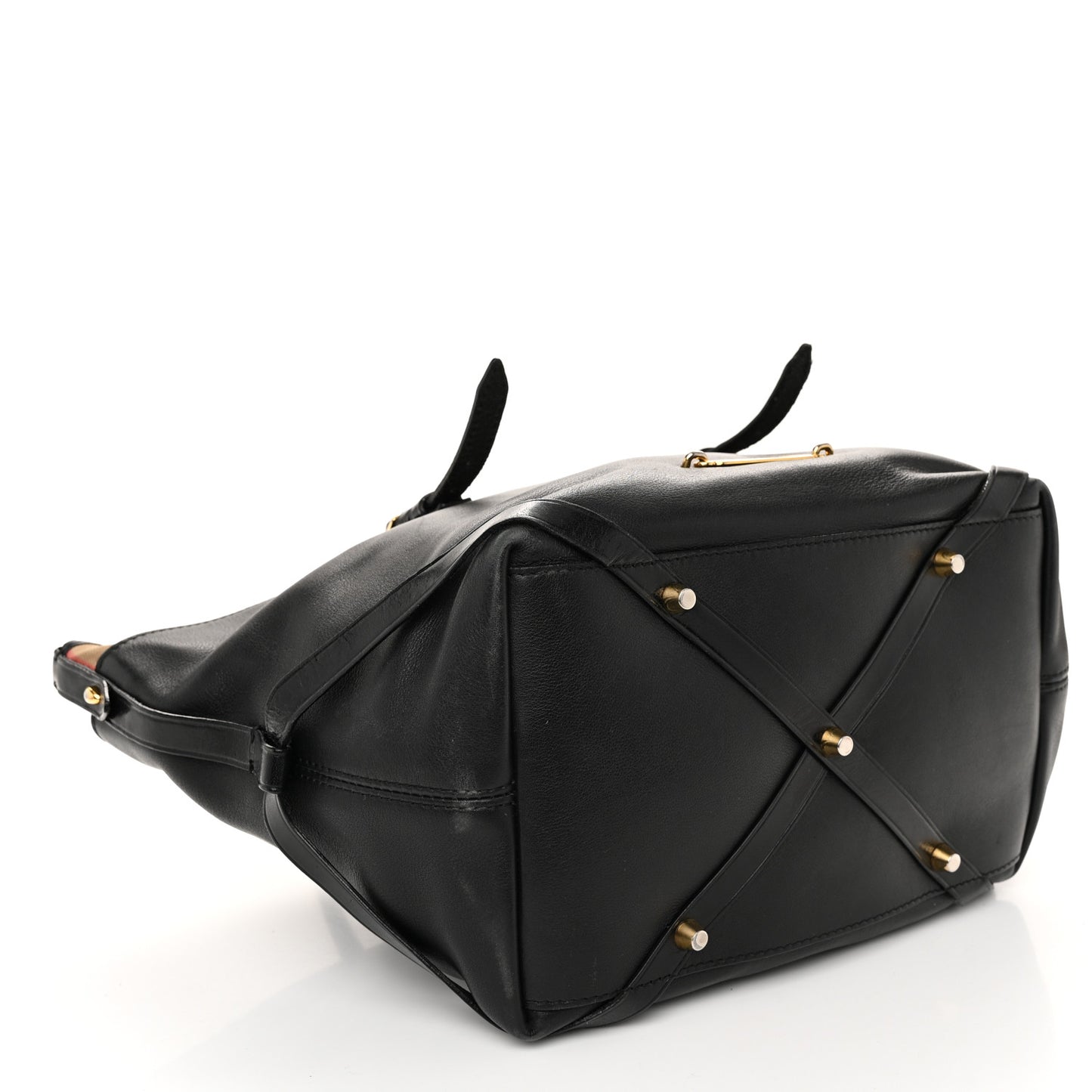 Calfskin House Check Small Salisbury Tote Black