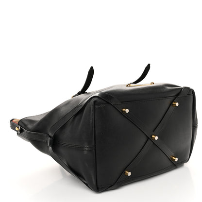 Burberry Calfskin House Check Small Salisbury Tote Black 4 of 15