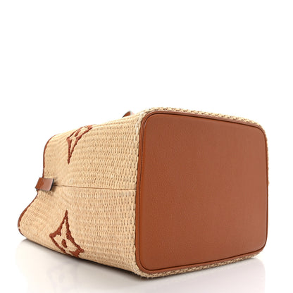 Louis Vuitton Raffia Calfskin Monogram Neonoe MM Tan 4 of 10