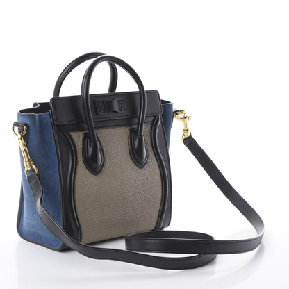 Celine Bullhide Calfskin Nubuck Nano Tri-Color Luggage Light Taupe 2 of 8