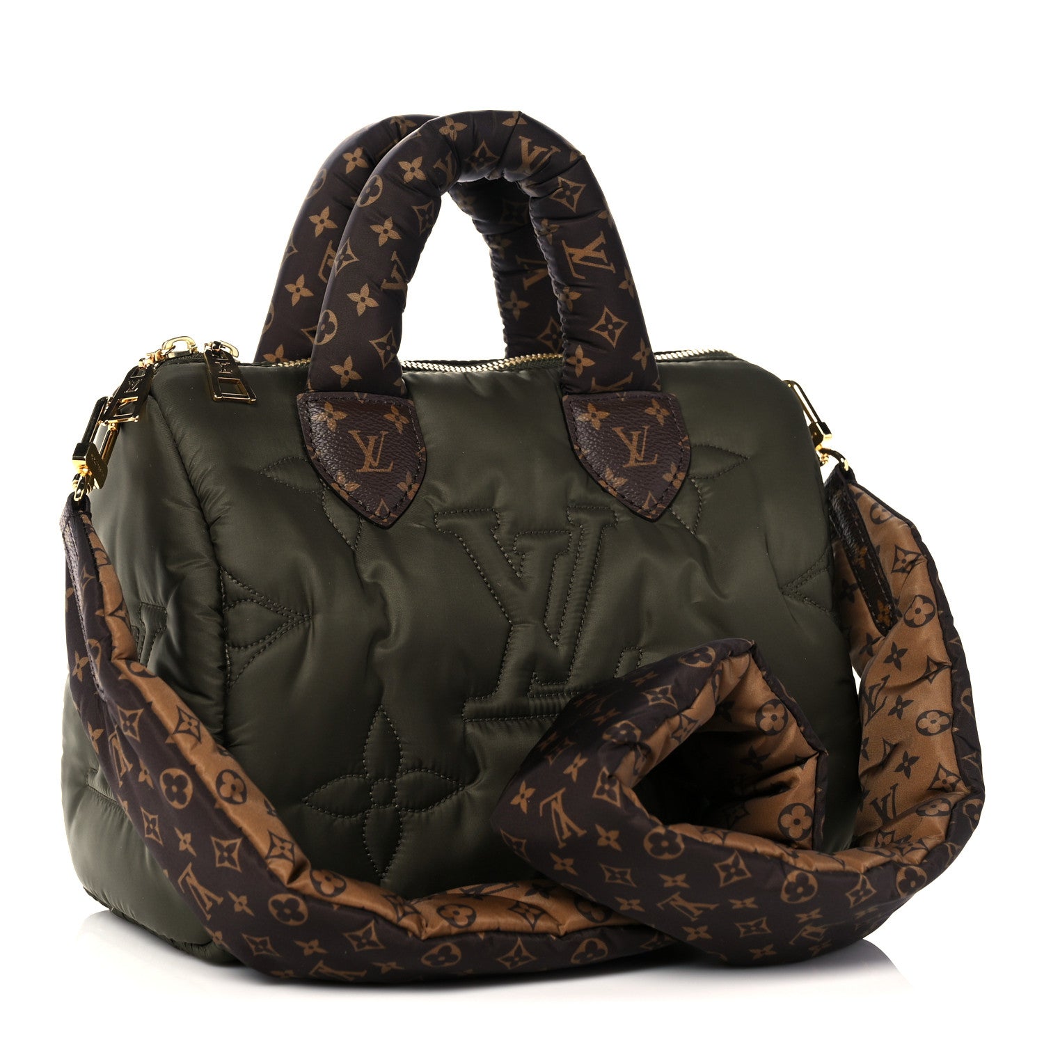 Louis Vuitton Econyl Mini Monogram Pillow Speedy Bandouliere 25 Khaki 3 of 8