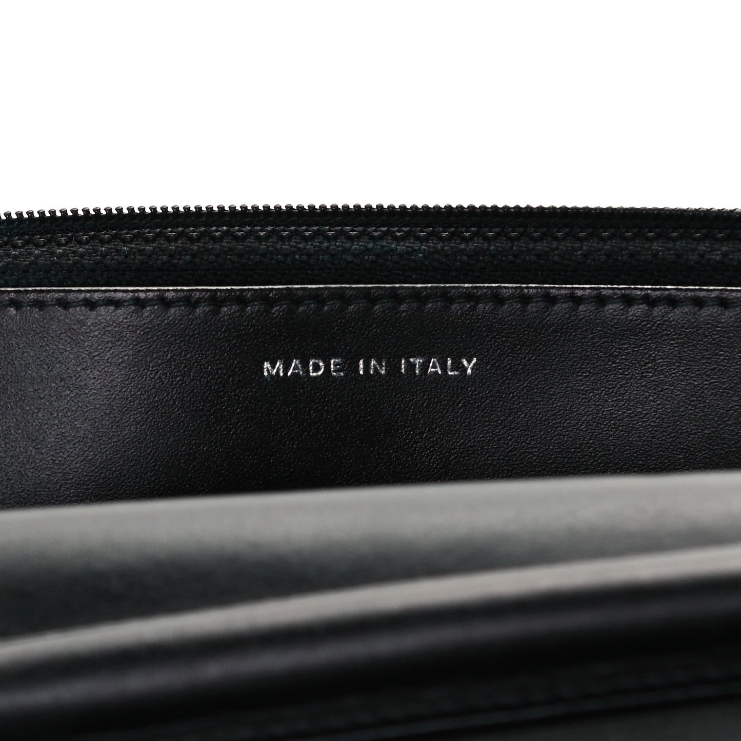 Patent Quilted Wallet On Chain WOC Navy