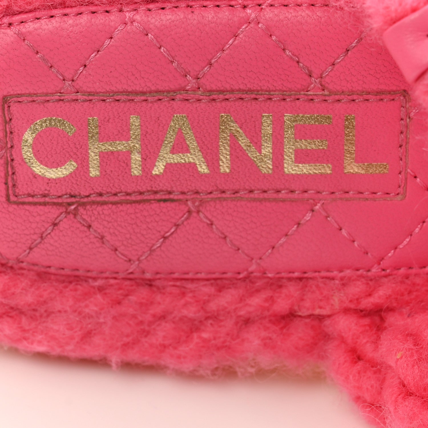 Chanel Cord Lambskin Quilted Logo Sandals 36 Pink 7 of 11