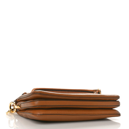 Prada Vitello Daino Soft Mini Zippered Shoulder Bag Caramel 4 of 8