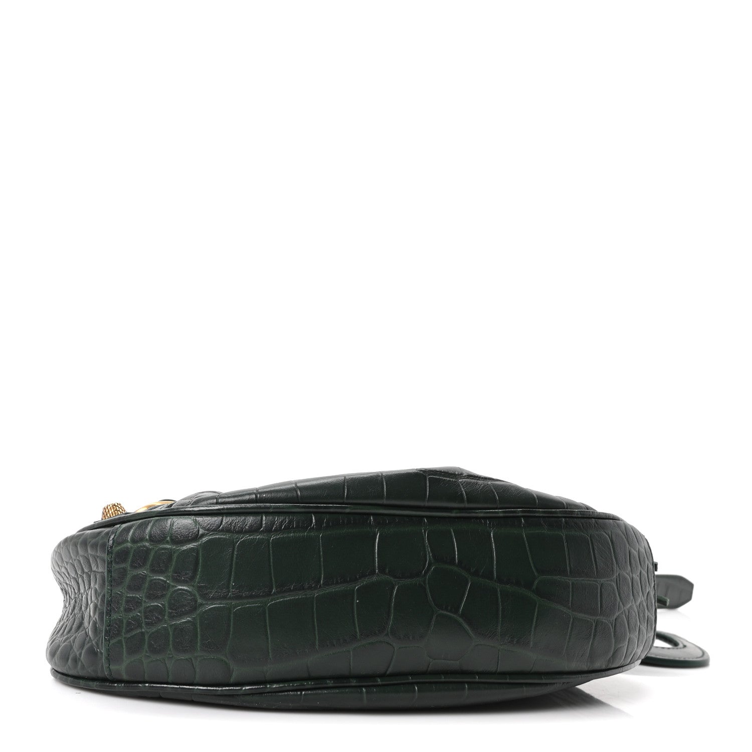 Balenciaga Extra Supple Calfskin Crocodile Embossed Le Cagole Shoulder Bag XS Forest Green 5 of 11