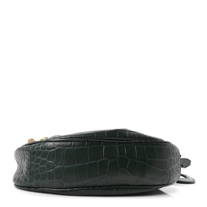 Balenciaga Extra Supple Calfskin Crocodile Embossed Le Cagole Shoulder Bag XS Forest Green 5 of 11
