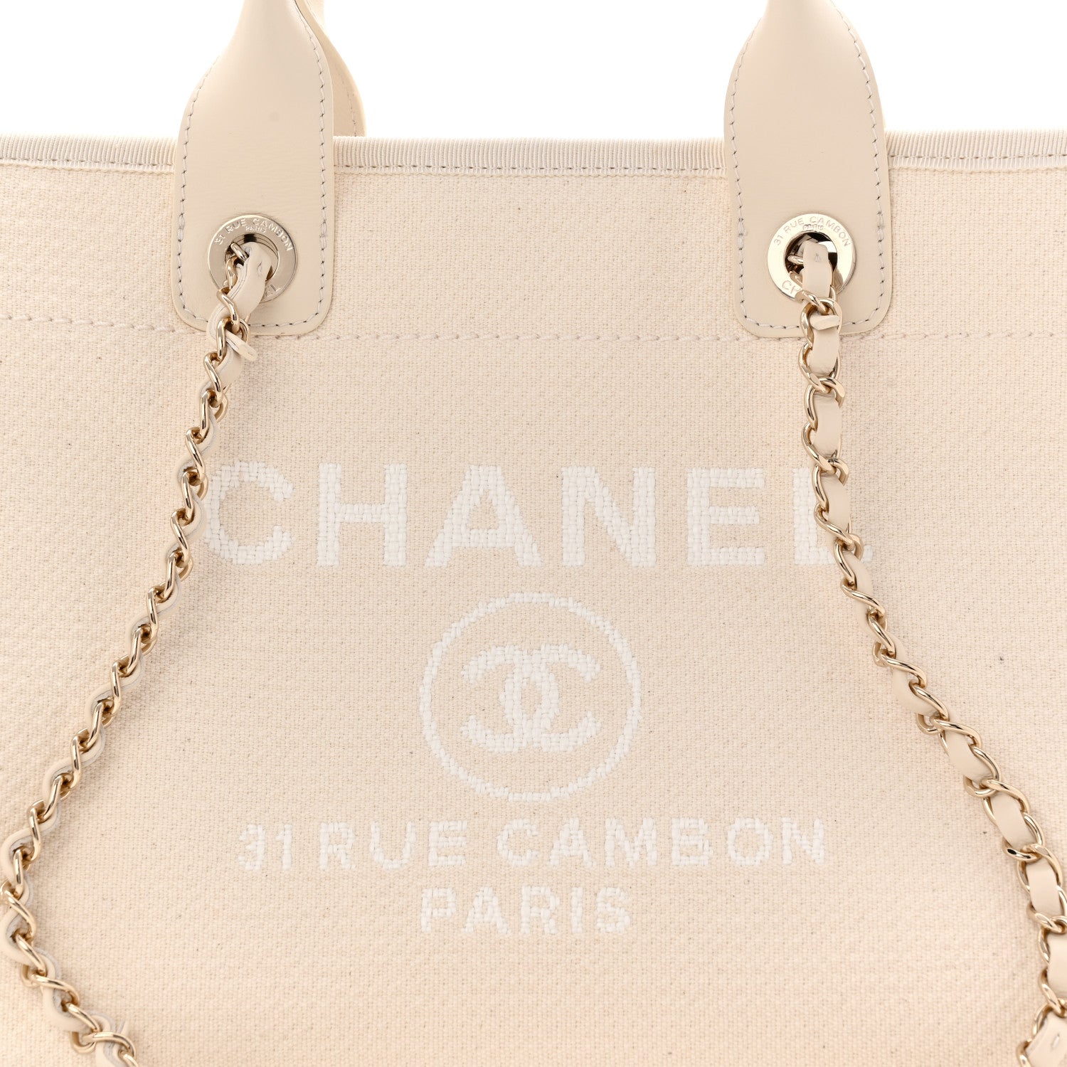 Chanel Mixed Fibers Small Deauville Tote White 9 of 11