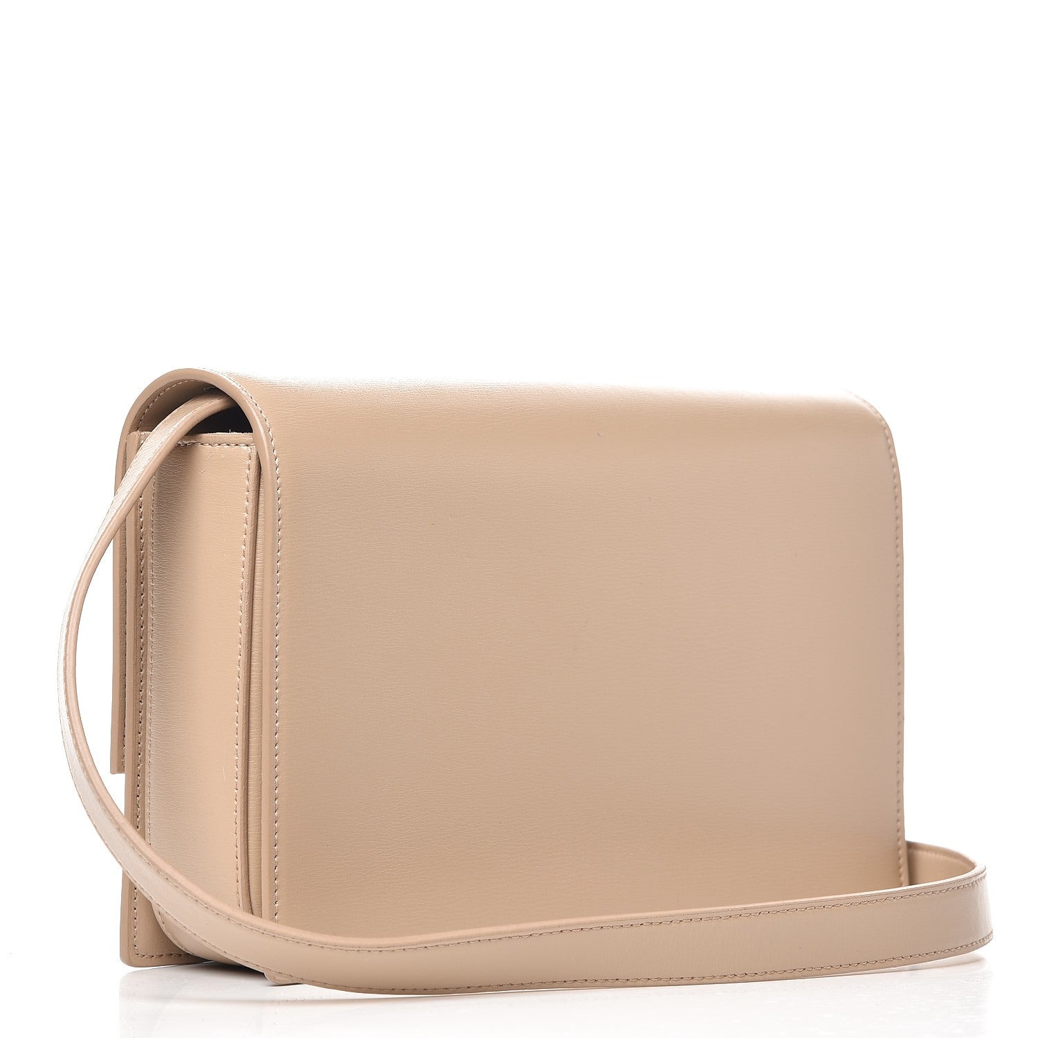 Saint Laurent Smooth Calfskin Suede Medium Bellechasse Bag Dark Beige 3 of 8