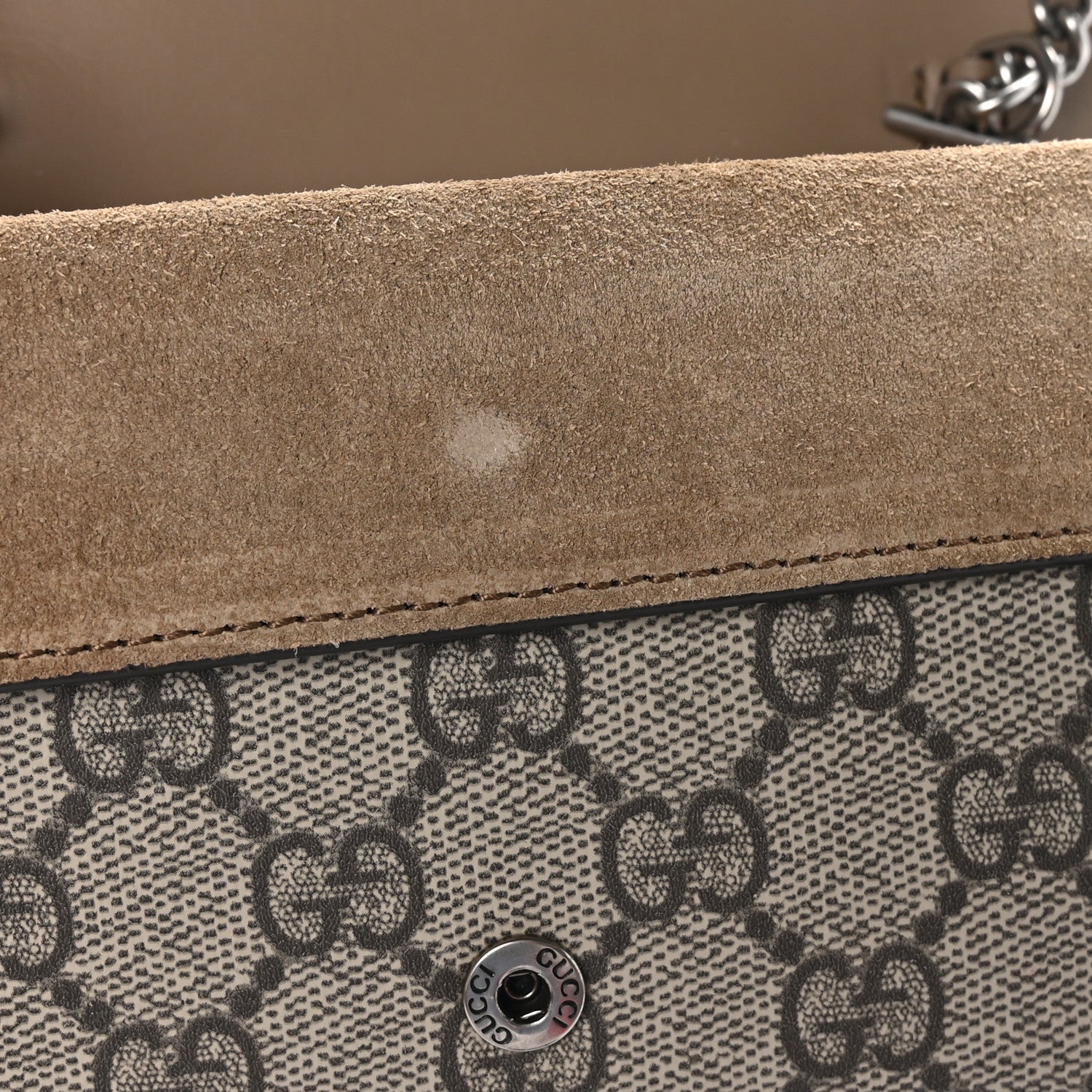 Gucci GG Supreme Monogram Super Mini Dionysus Shoulder Bag Taupe 11 of 11