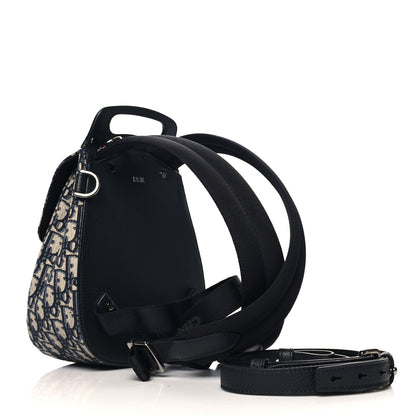 Christian Dior Grained Calfskin Oblique Mini Gallop Sling Bag Blue Black 3 of 10