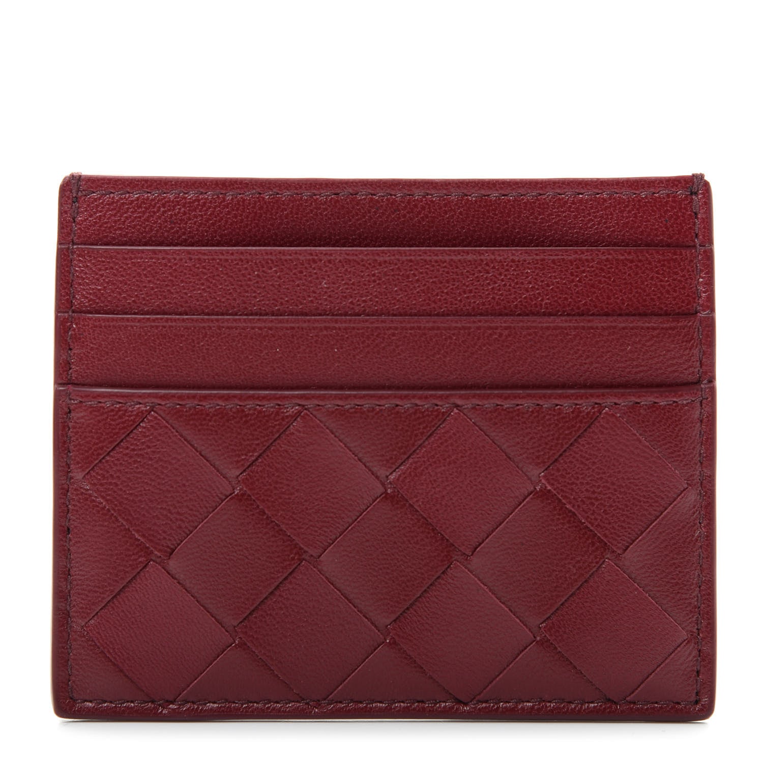 Bottega Veneta Nappa Intrecciato Card Holder Bordeaux 1 of 8