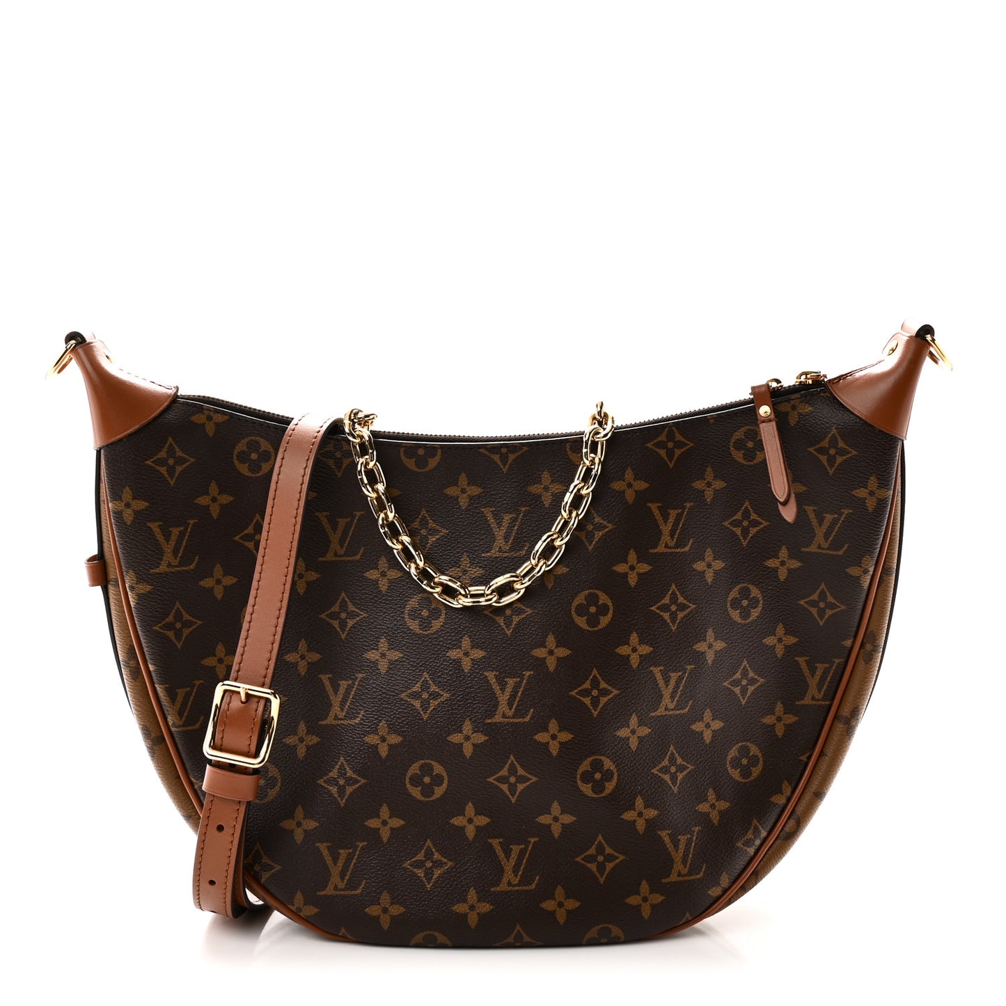 Reverse Monogram Loop Hobo