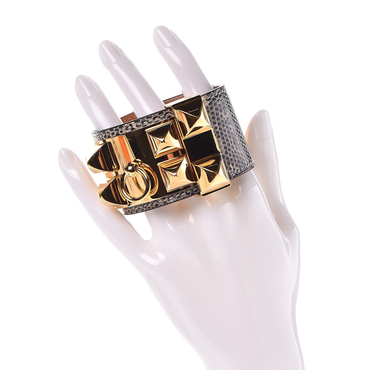 Hermes Lizard Collier De Chien CDC Bracelet S Ombre 2 of 9