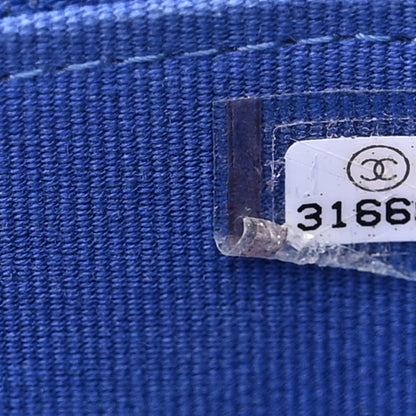 Chanel Lambskin Quilted Top Handle Mini Vanity Case With Chain Blue 6 of 11