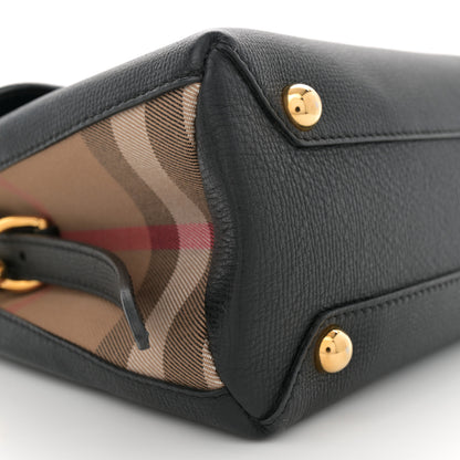 Burberry Derby Calfskin House Check Small Camberley Black 7 of 10