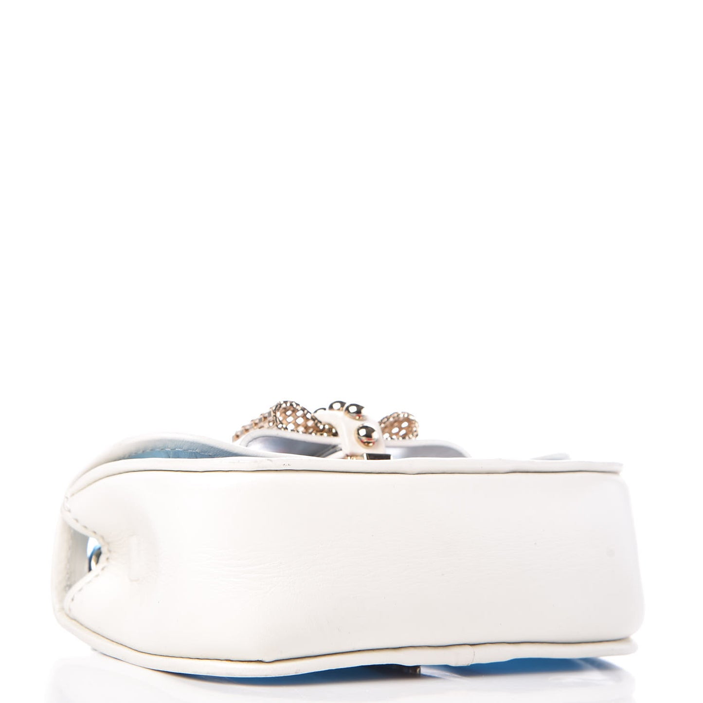 PVC Patent Spiked Sweety Charity Crossbody Bag Aquamarina Corazon