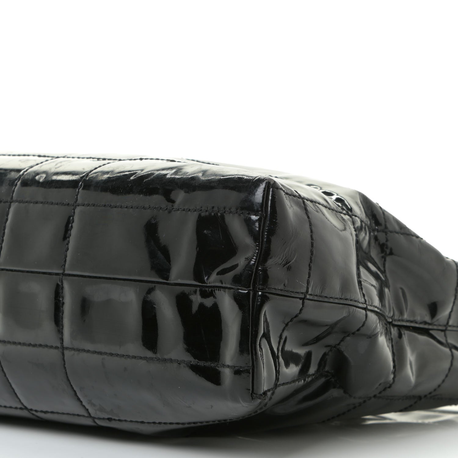 Chanel Patent Chocolate Bar CC Tote Black 9 of 23