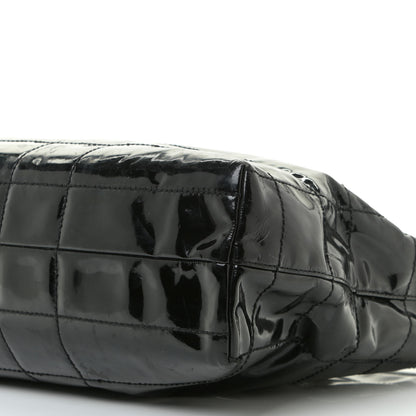 Chanel Patent Chocolate Bar CC Tote Black 9 of 23