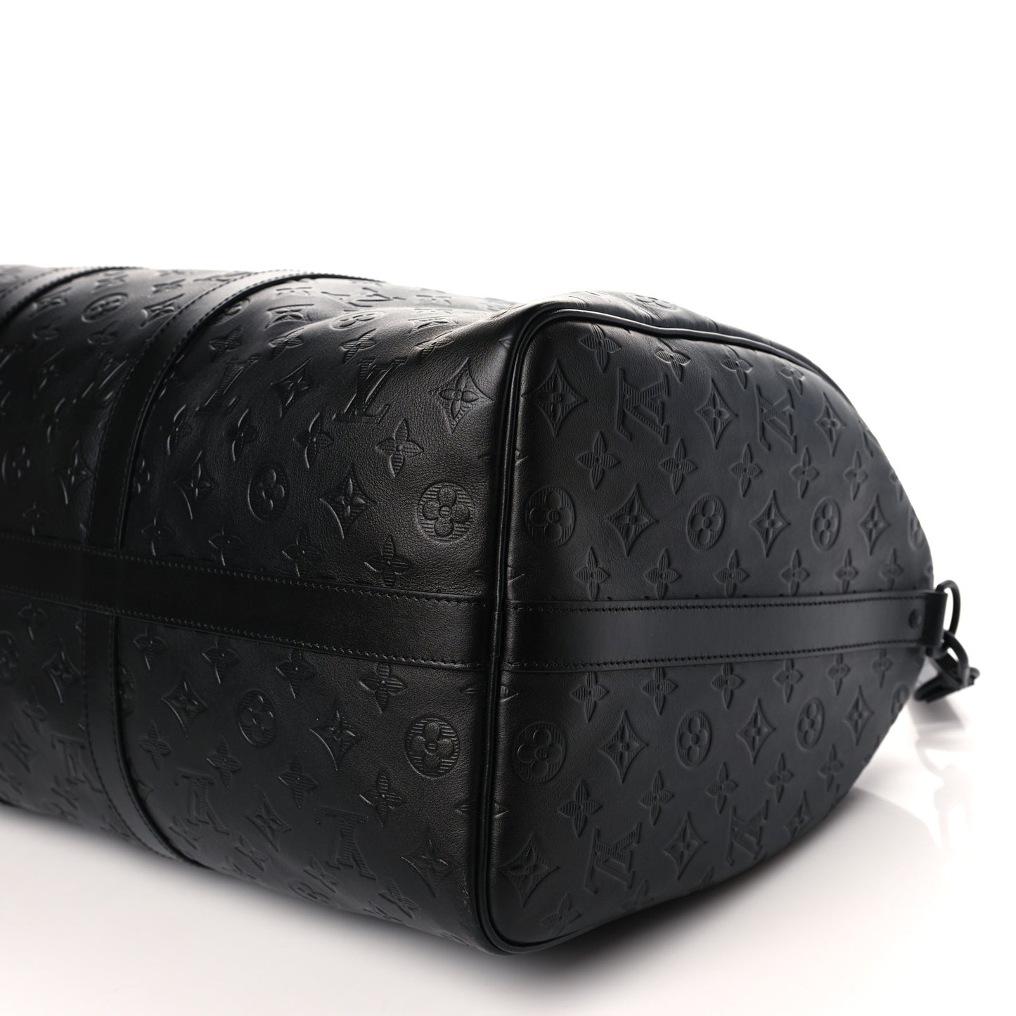 Calfskin Shadow Monogram Keepall Bandouliere 50 Black