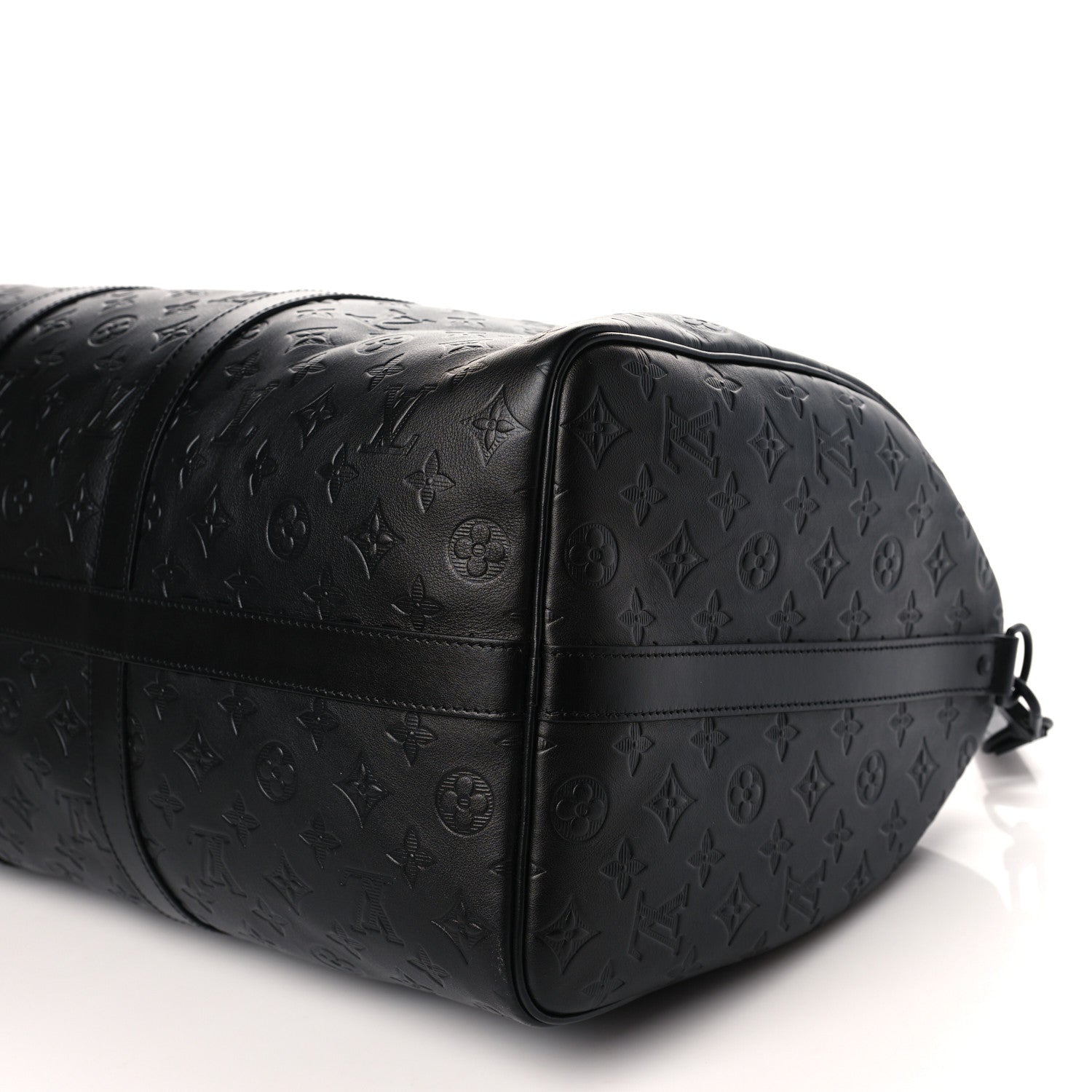 Louis Vuitton Calfskin Shadow Monogram Keepall Bandouliere 50 Black 8 of 8