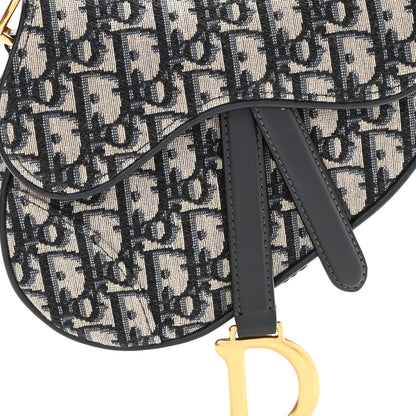 Christian Dior Oblique Mini Saddle Bag Blue 8 of 10