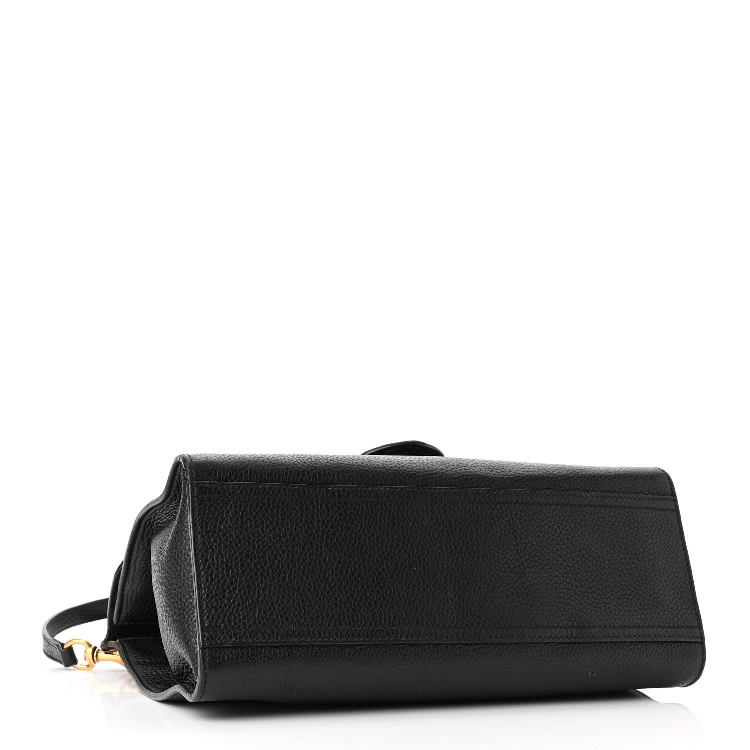 Gucci Calfskin Small GG Marmont Top Handle Bag Black 4 of 10