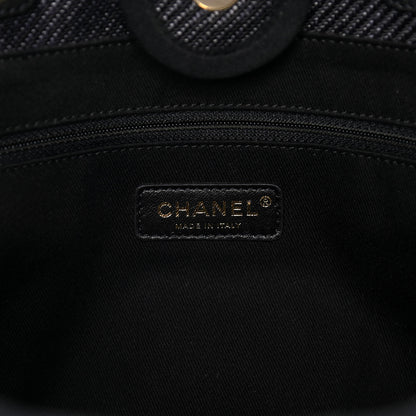 Chanel Mixed Fibers Small Deauville Tote Black 6 of 10