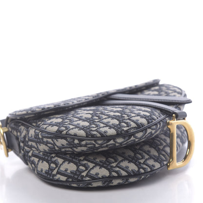 Christian Dior Oblique Saddle Bag Blue 8 of 11