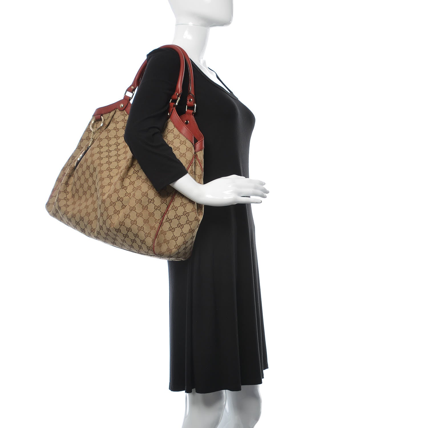 Gucci Monogram Large Sukey Tote Dark Red 2 of 12