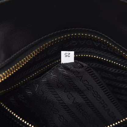 Prada Tessuto Nylon Quilted Impunturato Bauletto Black Fuoco 7 of 14