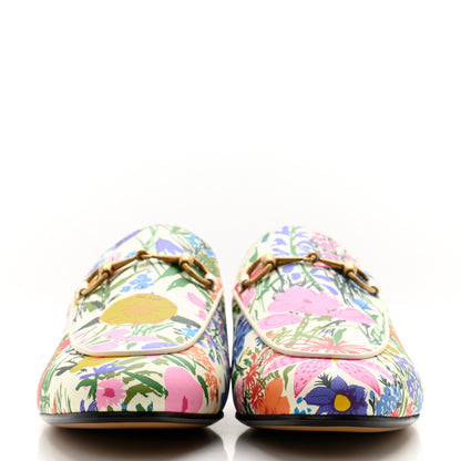Gucci X KEN SCOTT Canvas Infinity Giardino d Apri Womens Princetown Slippers 38 Ivory Pink Mystic White 2 of 10