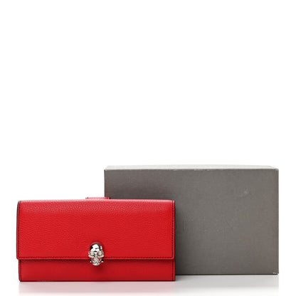 Alexander McQueen Calfskin Skull Continental Wallet Red 9 of 9