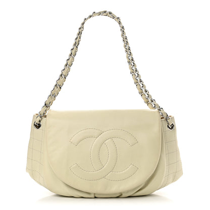 Chanel Caviar Half Moon Wallet On Chain WOC White 1 of 13