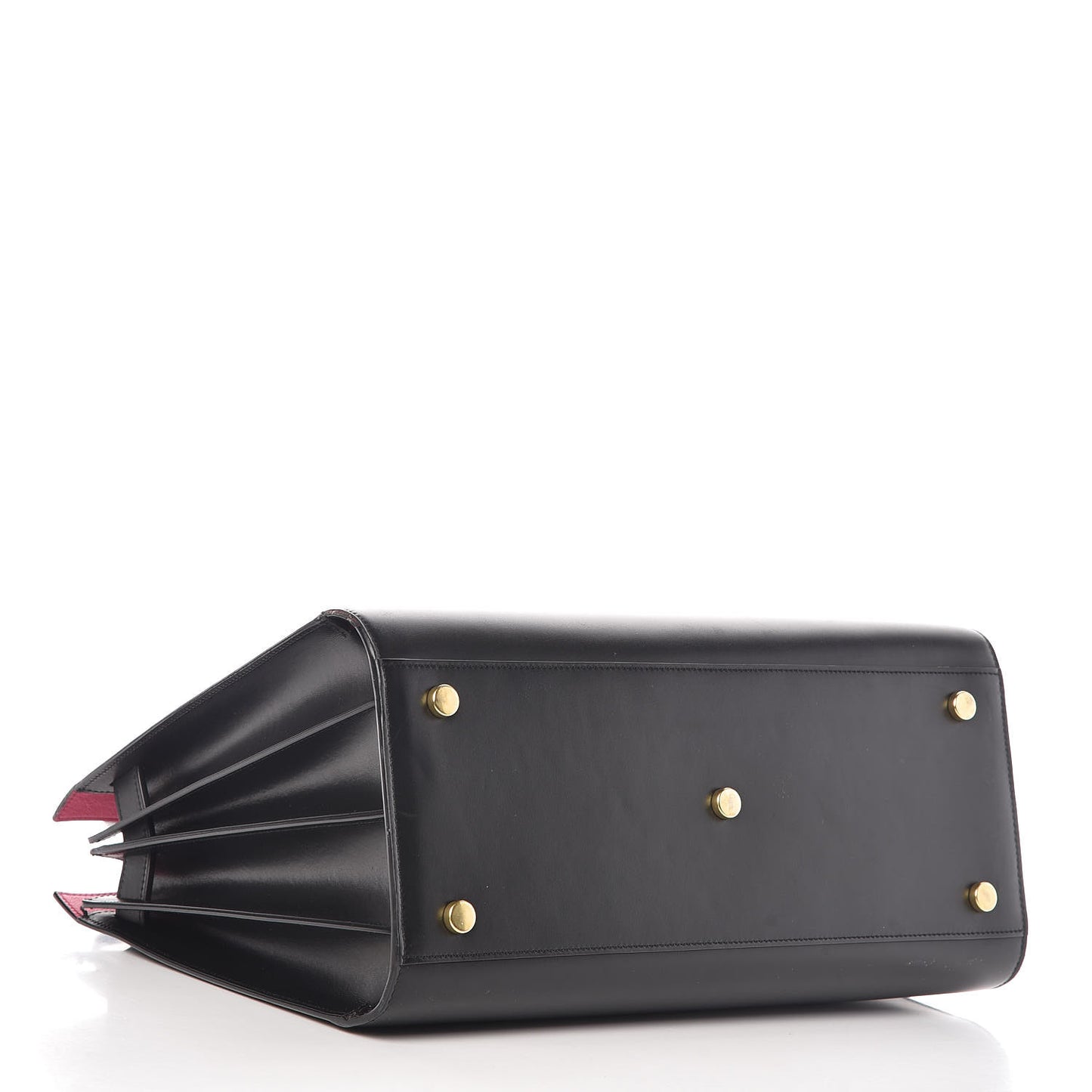 Calfskin Small Sac De Jour Black Fuchsia