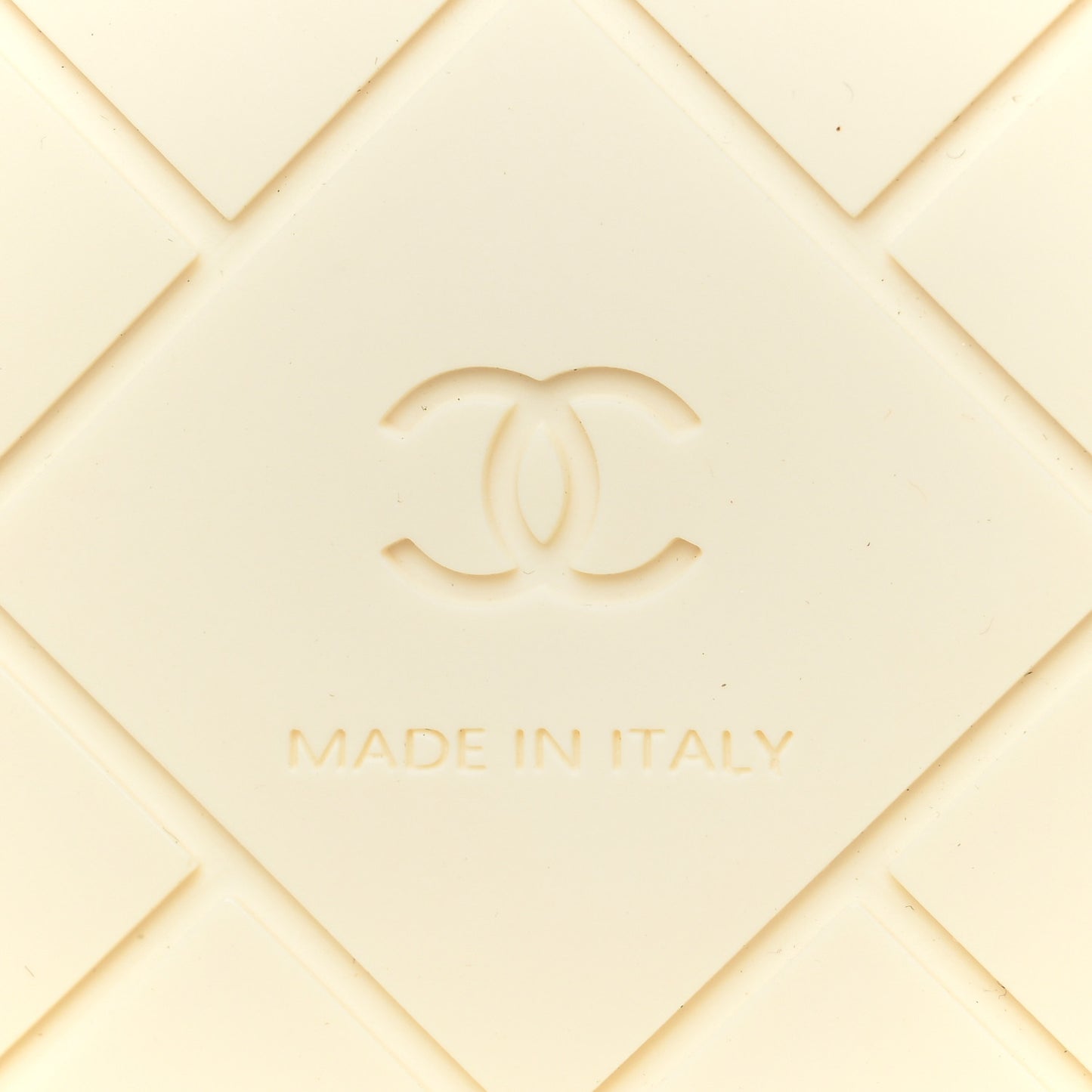 Lambskin Quilted CC Loafers 38 White Black