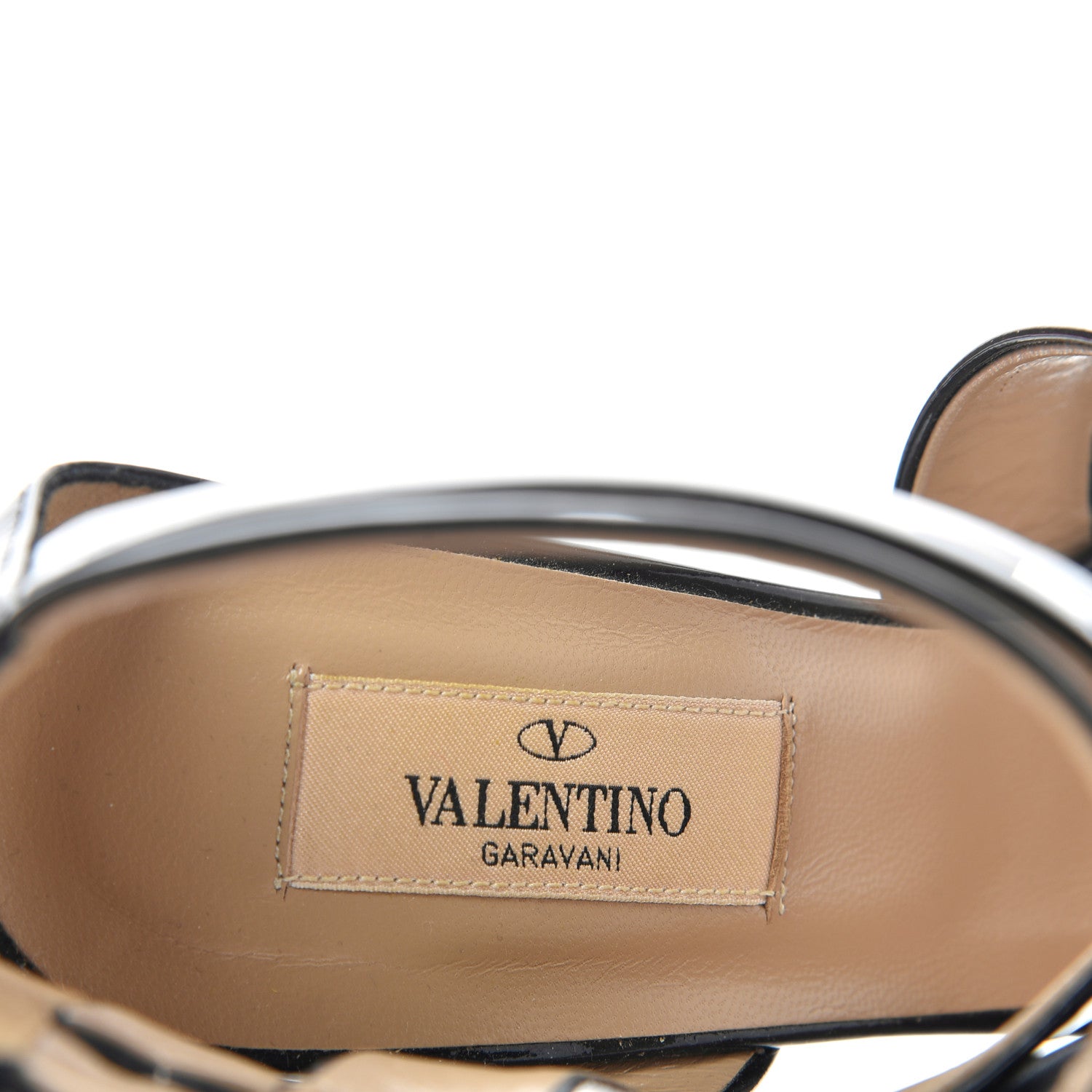 Valentino Garavani Patent Bow Ankle Strap Sandals 37.5 Black 8 of 10