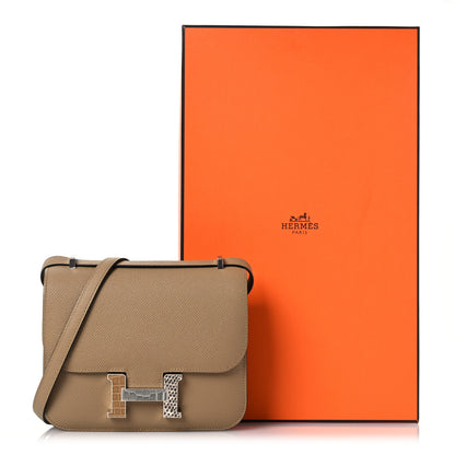 Hermes Epsom Shiny Alligator Lizard Constance 18 Poussiere 14 of 14