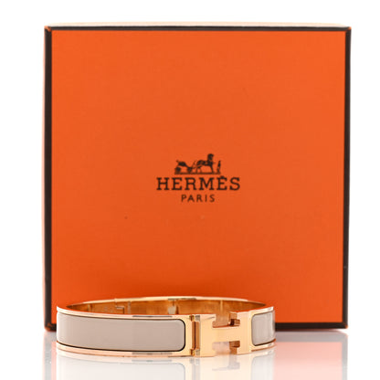 Hermes Enamel Narrow Clic Clac H Bracelet PM Marron Glace 5 of 5