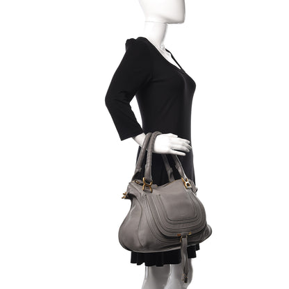 Chloe Calfskin Medium Marcie Satchel Cashmere Grey 2 of 12