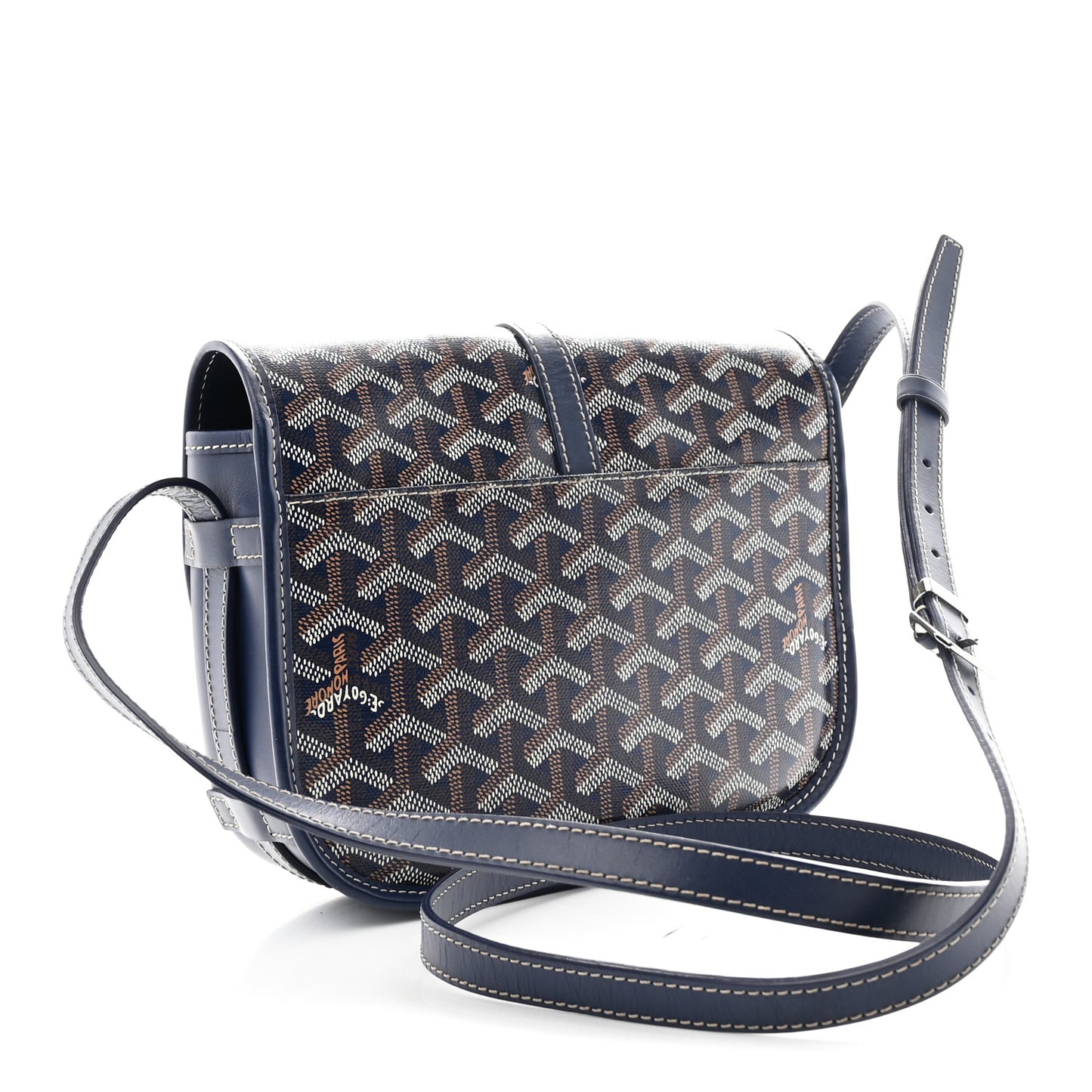 Goyardine Belvedere II PM Messenger Bag Navy