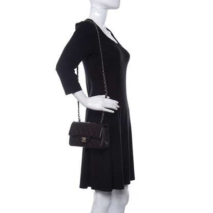 Chanel Lambskin Quilted Mini Rectangular Flap Dark Brown 2 of 11