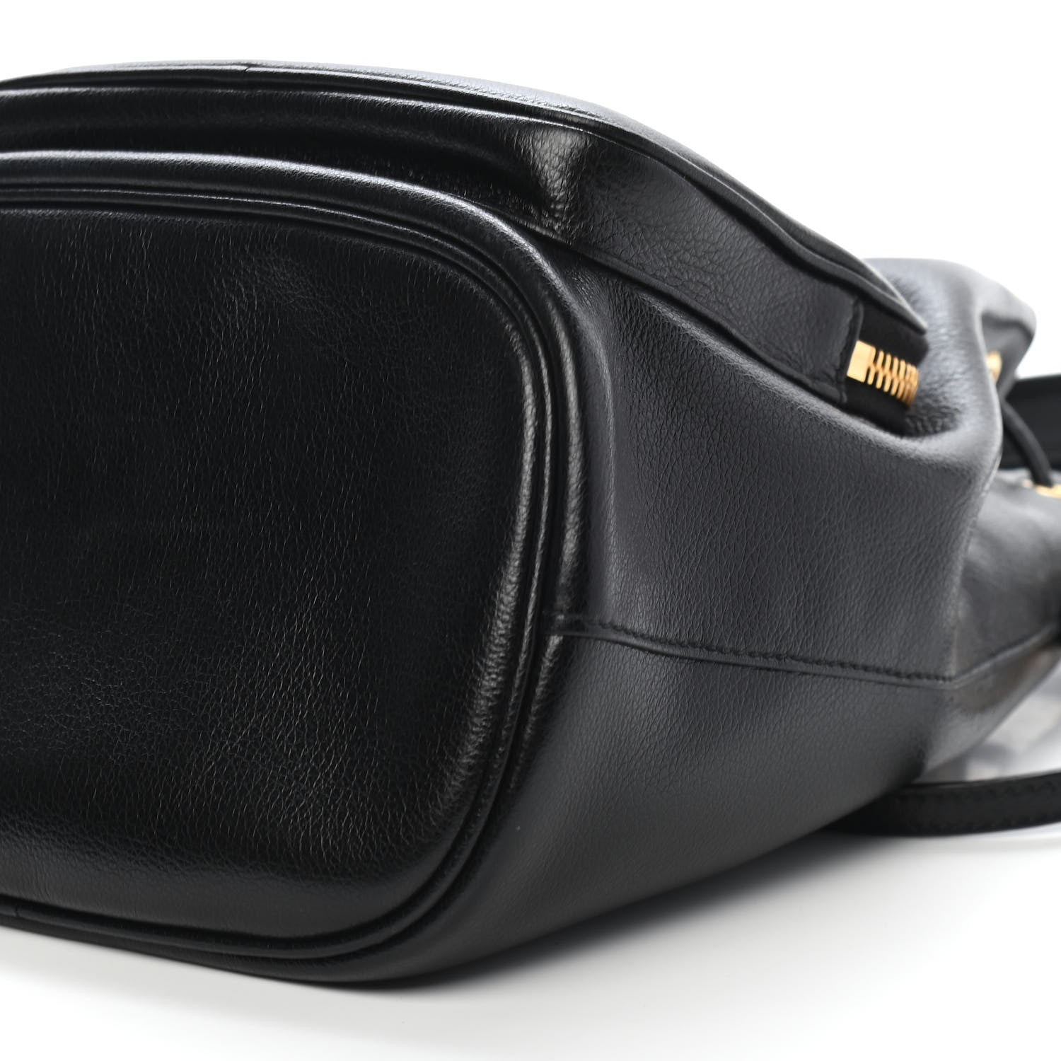 Prada Vitello Daino Drawstring Bucket Black 7 of 7