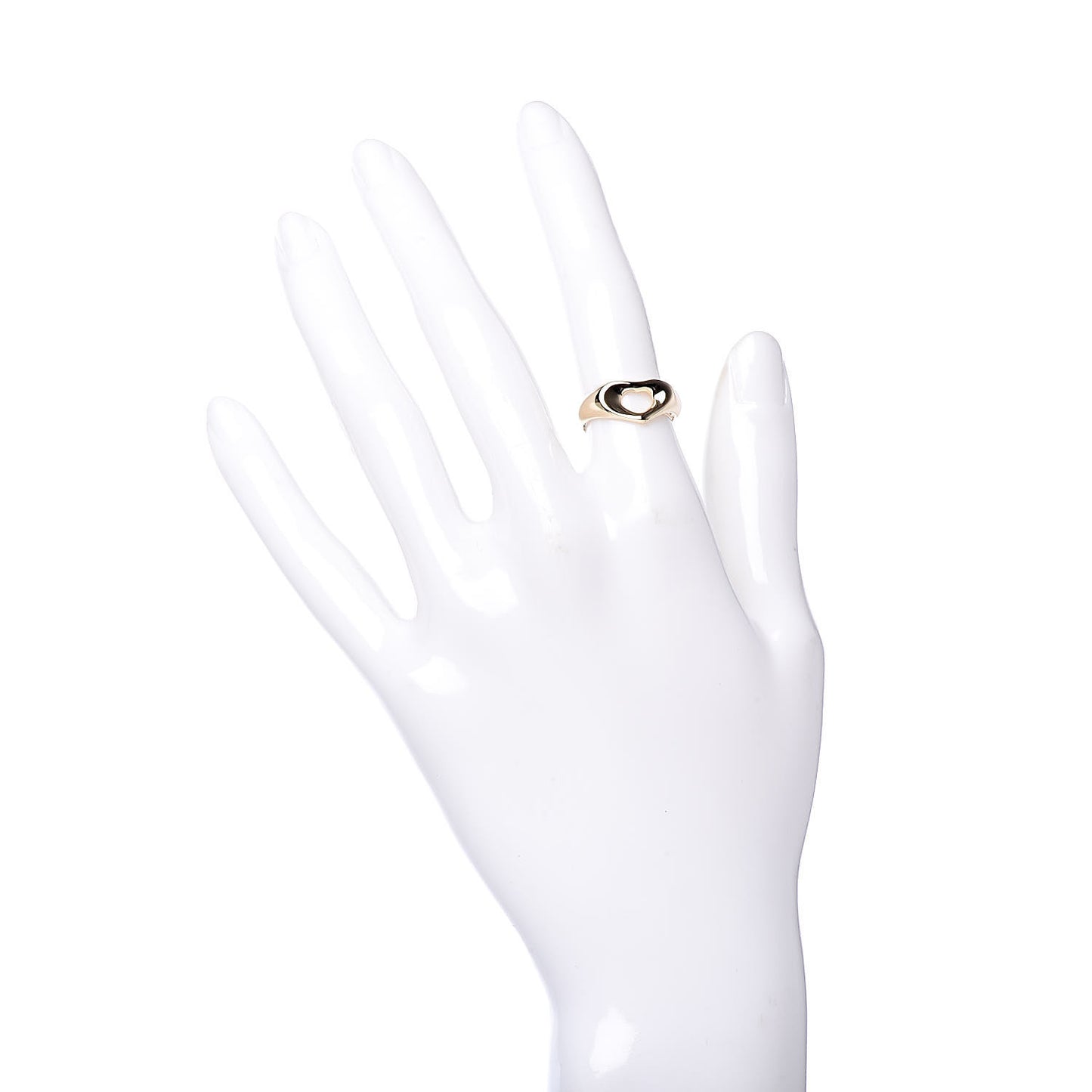 18K Yellow Gold Elsa Peretti Open Heart Ring 49 4.75