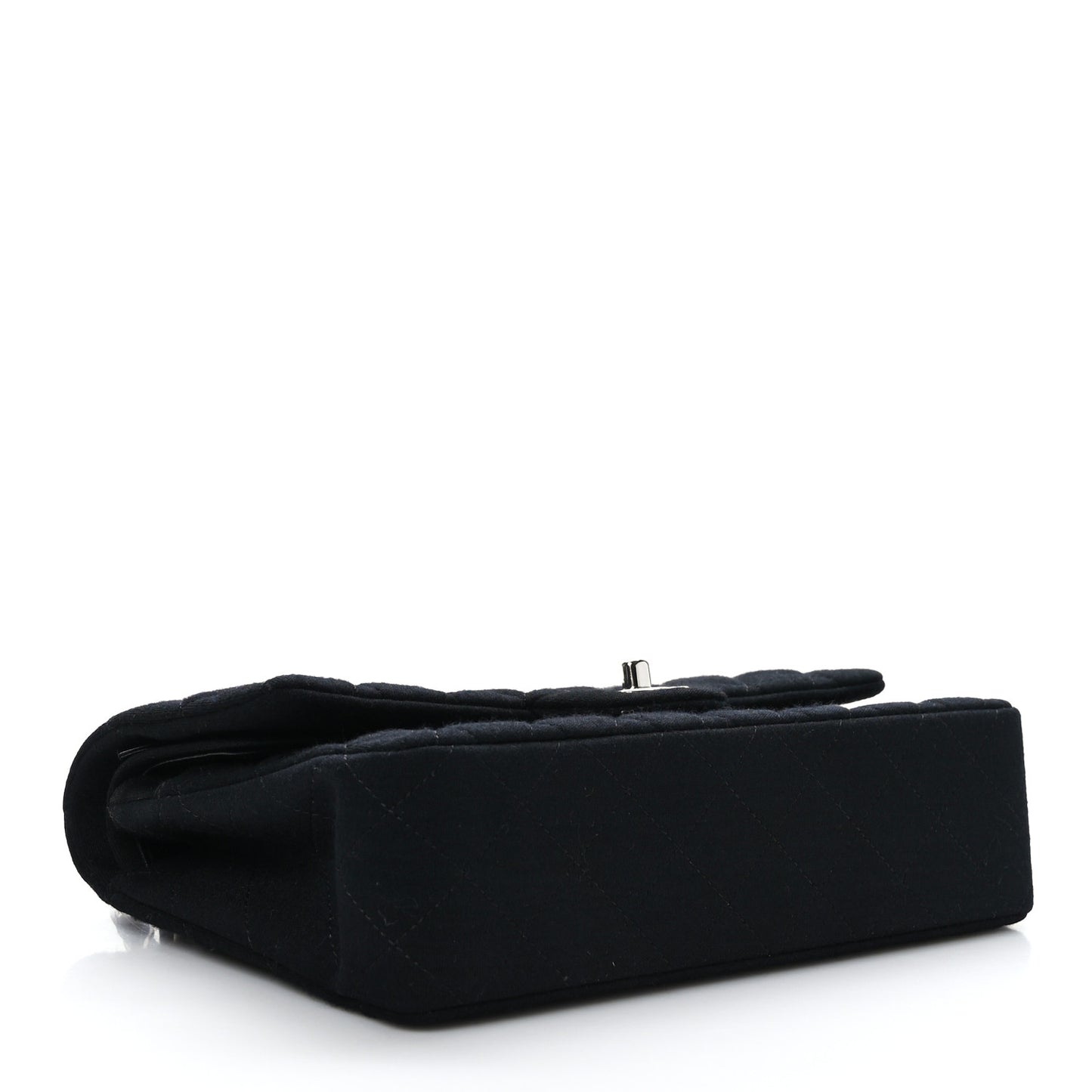 Jersey Quilted Medium Double Flap Black