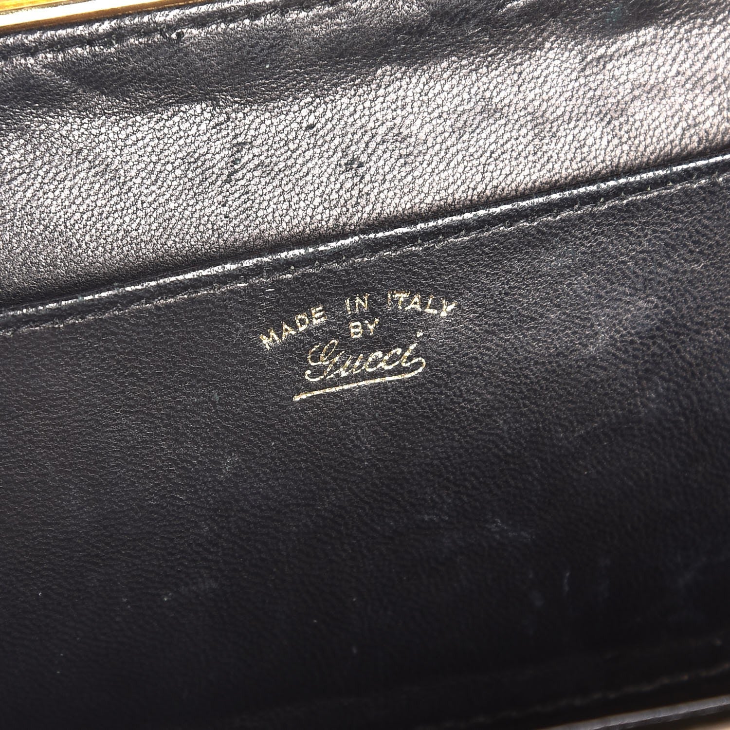 Gucci Lizard Box Clutch Black 6 of 6