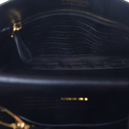 Prada City Calf Colorblock Bibliotheque Shoulder Bag Granato Black 5 of 8