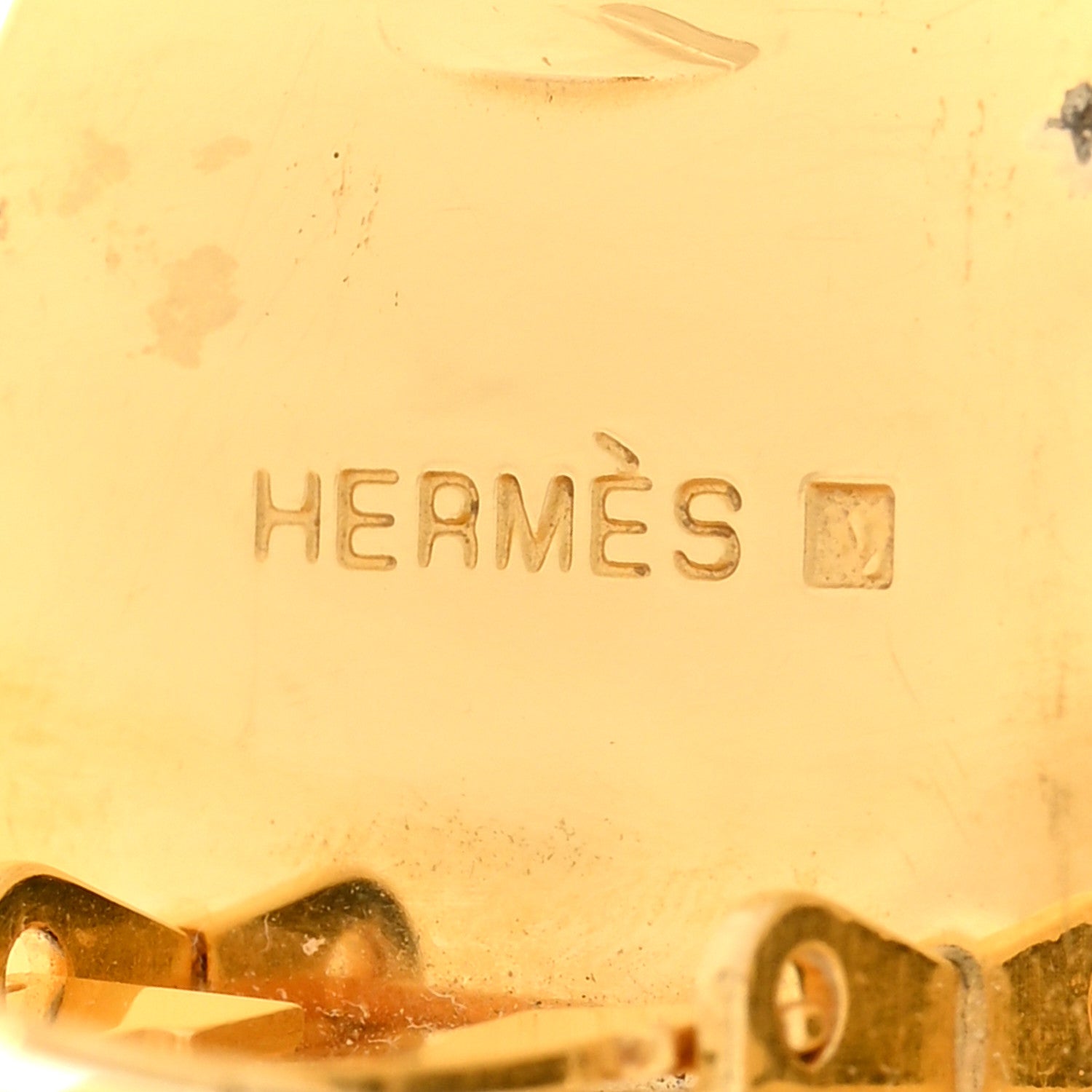 Hermes Printed Enamel Clip On Earrings 4 of 6